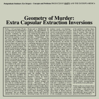 Album cover for Geometry of Murder: Extra Capsular Extraction Inversions