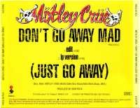 Album cover for Don’t Go Away Mad (Just Go Away)